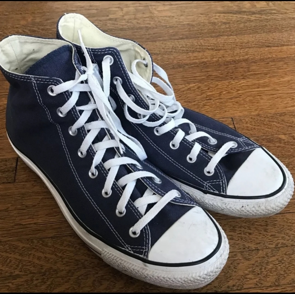 * Navy* Mens 13  Converse All Star Hightops